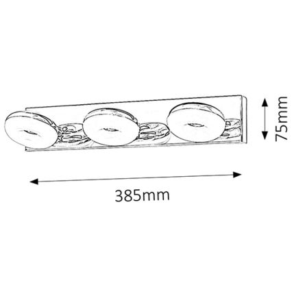 Rabalux - LED badeværelsesbelysning 3xLED/5W/230V IP44