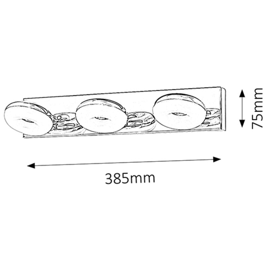 Rabalux - LED badeværelsesbelysning 3xLED/5W/230V IP44