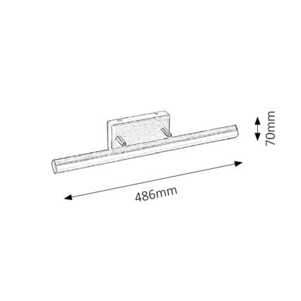 Rabalux - LED badeværelses spejlbelysning 1xLED/12W/230V IP44