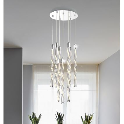 Rabalux 5766 - LED lysekrone i en snor RAINA 8xLED/7,5W/230V