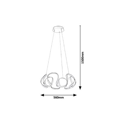 Rabalux - LED lysekrone i en snor LED/38W/230V