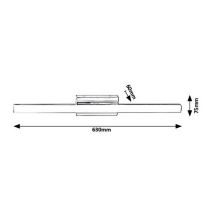 Rabalux - LED badeværelses væglampe LED/13W/230V IP44