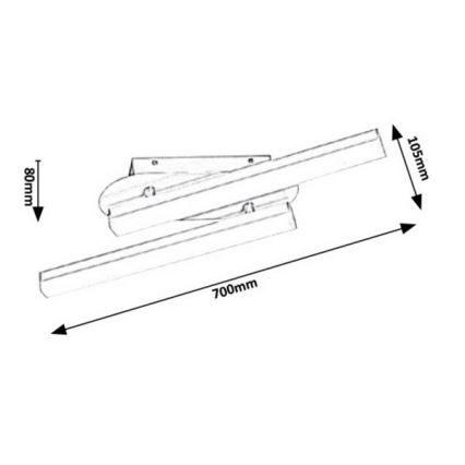 Rabalux - LED badeværelses væglampe LED/18W/230V IP44