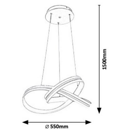Rabalux - LED lysekrone i en snor LED/60W/230V
