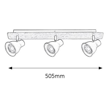 Rabalux - Spotlys 3xGU10/35W/230V