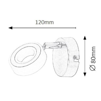 Rabalux - LED vægspotlys 1xLED/4,5W/230V