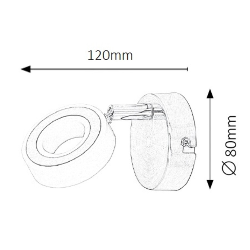 Rabalux - LED vægspotlys 1xLED/4,5W/230V