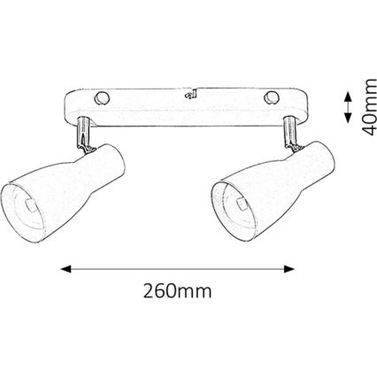 Rabalux - Spotlampe 2xE27/20W/230V