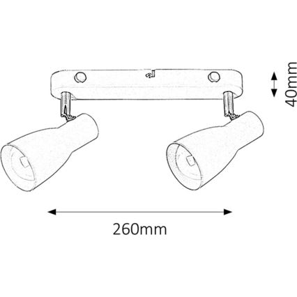 Rabalux - Spotlys 2xE27/20W/230V