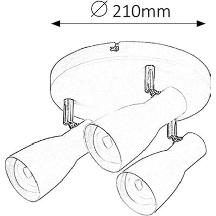 Rabalux - Spotlys 3xE27/20W/230V