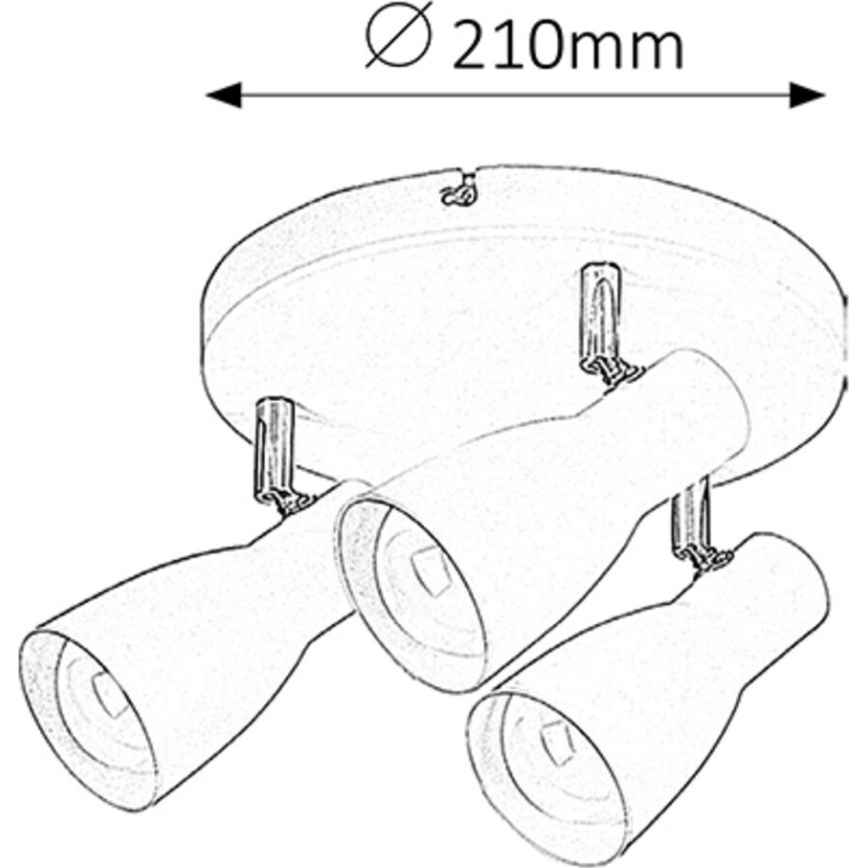 Rabalux - Spotlys 3xE27/20W/230V