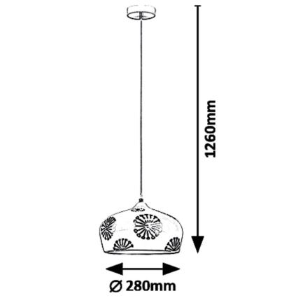 Rabalux 6049 - Lysekrone i en snor GINGER 1xE27/60W/230V