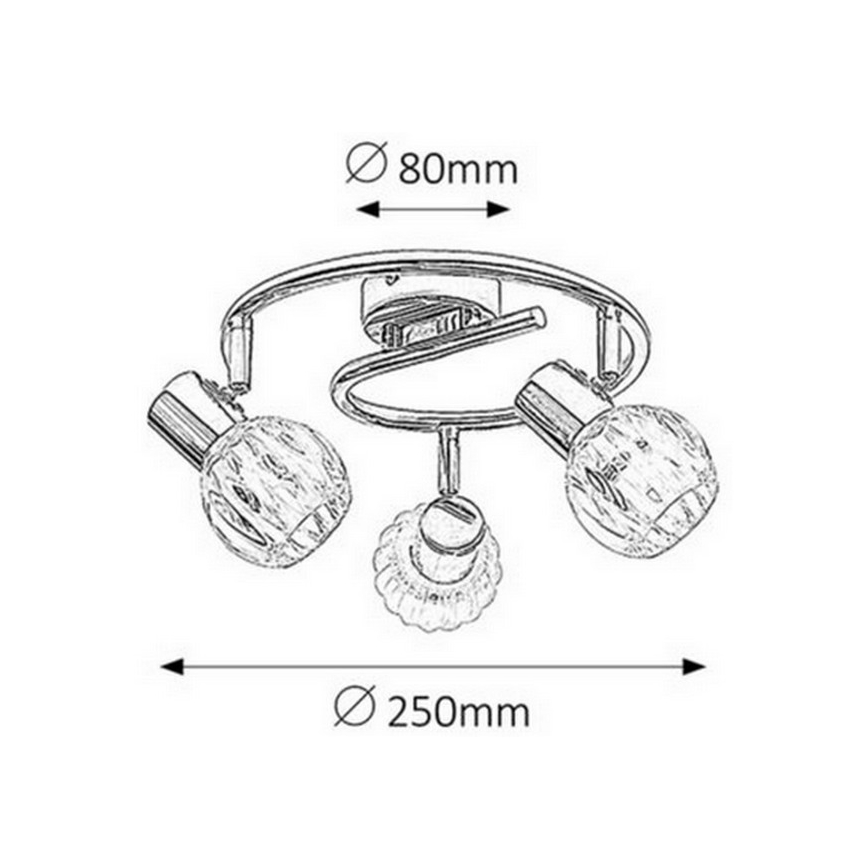 Rabalux 6093 - Spotlys LAUREN 3xE14/40W/230V