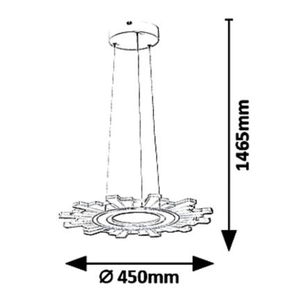 Rabalux 6210 - LED lysekrone i en snor FELICITY LED/30W/230V