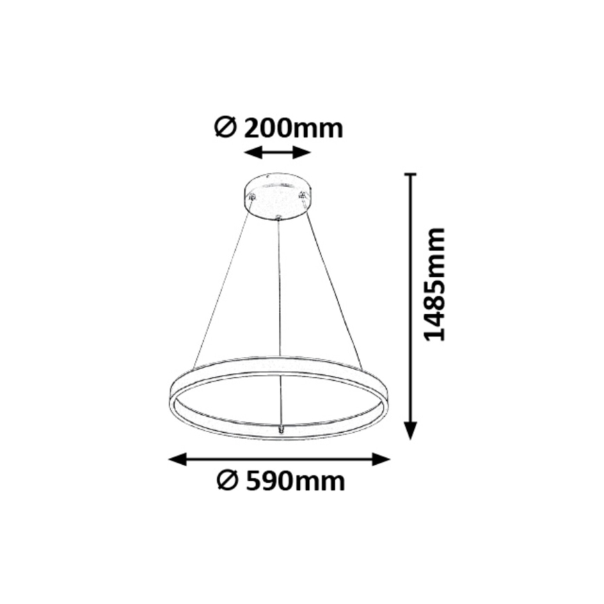 Rabalux - LED dæmpbar loftlampe på kabel LED/36W/230V + fjernbetjening