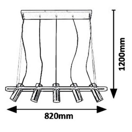 Rabalux 6430 - LED pendel RAVEN LED/25W/230V