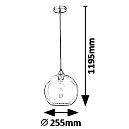 Rabalux 6438 - Lysekrone i en snor TANESHA 1xE27/40W/230V