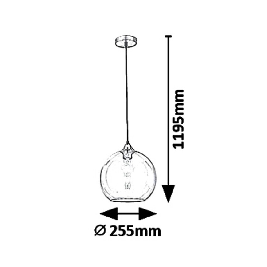 Rabalux 6438 - Lysekrone i en snor TANESHA 1xE27/40W/230V