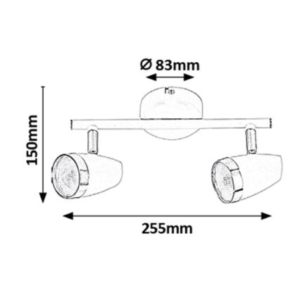 Rabalux - LED spotlamper 2xLED/4W/230V