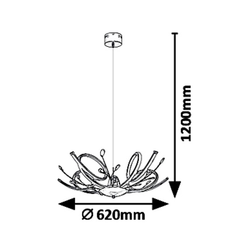 Rabalux 6550 - LED lysekrone i en snor ROMILLI LED/30W/230V