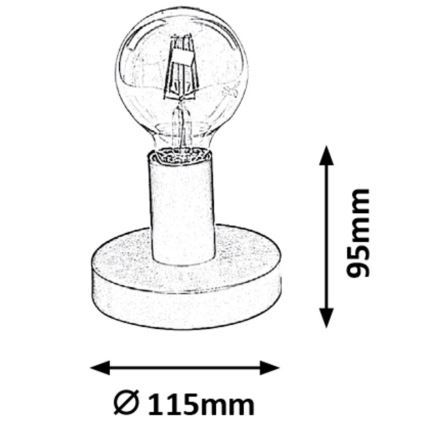 Rabalux - Bordlampe 1xE27/60W/230V