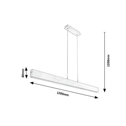 Rabalux - LED pendel dæmpbar LED/24W/230V 2700/4000/6500K 120 cm
