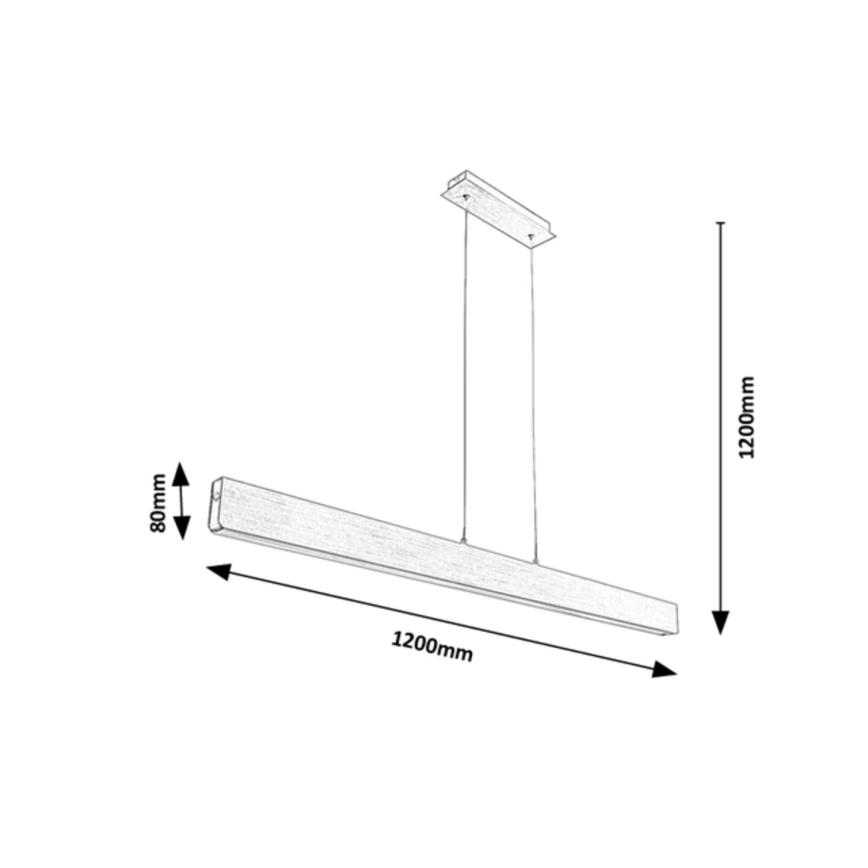 Rabalux - LED pendel dæmpbar LED/24W/230V 2700/4000/6500K 120 cm