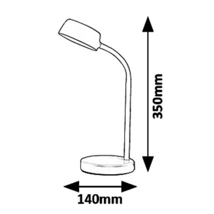 Rabalux 6780 - LED bordlampe BERRY LED/4,5W/230V