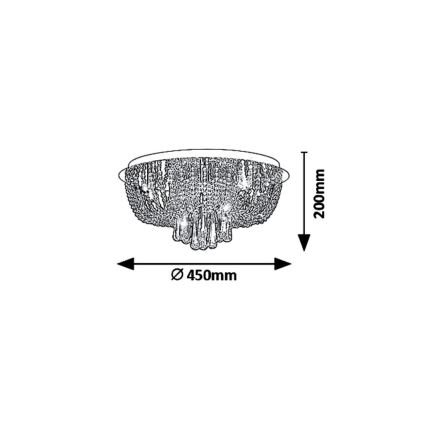 Rabalux - Loftlampe LARISHA 6xG9/40W/230V Ø 45 cm
