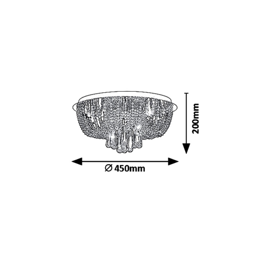 Rabalux - Loftlampe LARISHA 6xG9/40W/230V Ø 45 cm