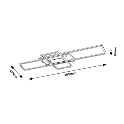 Rabalux 6869 - LED loftlampe dæmpbar THABITA LED/54W/230V + fjernbetjening