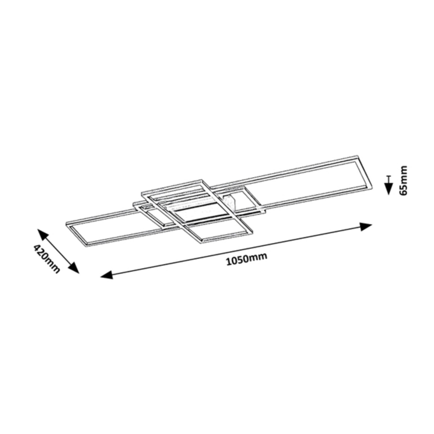 Rabalux 6869 - LED loftlampe dæmpbar THABITA LED/54W/230V + fjernbetjening
