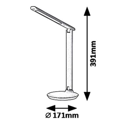 Rabalux 6979 - LED lysdæmper bordlampe OSIAS LED/9W/230V