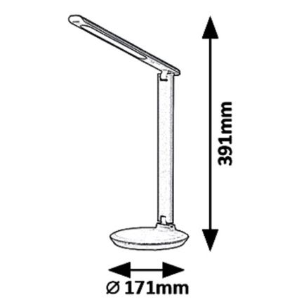 Rabalux 6980 - LED lysdæmper bordlampe OSIAS LED/9W/230V