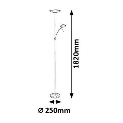 Rabalux - LED gulvlampe 1xLED/18W + 1xLED/5W/230V