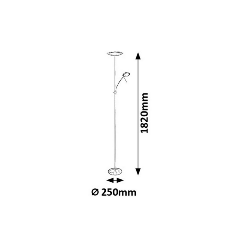 Rabalux - LED gulvlampe 1xLED/18W + 1xLED/5W/230V