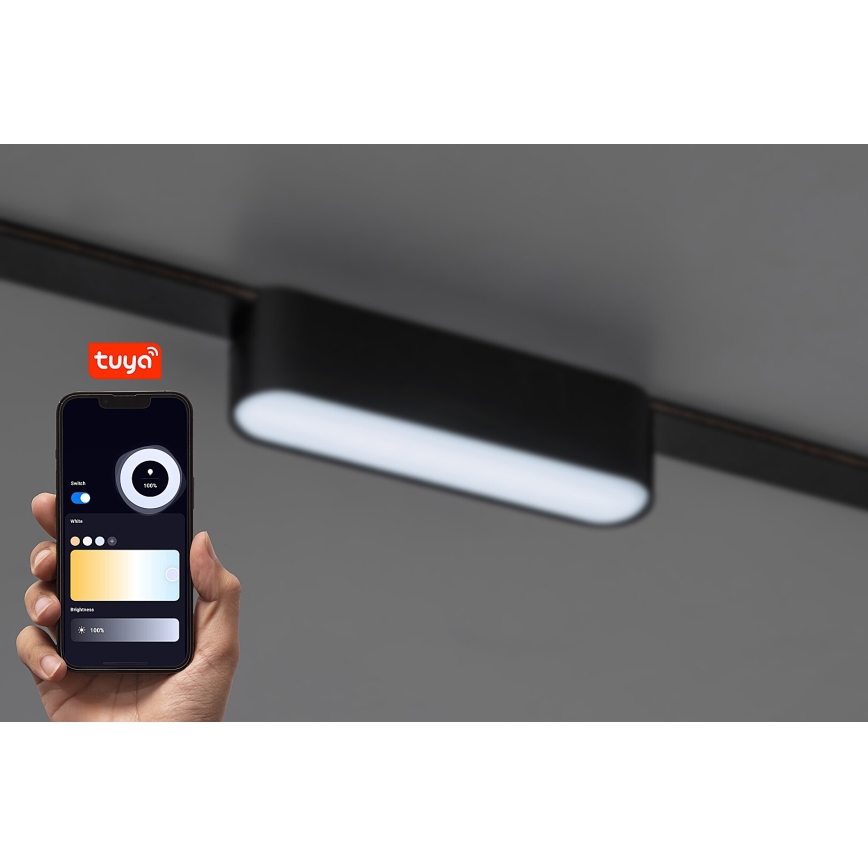 Rabalux - LED loftlampe dæmpbar til 1-faset skinnesystem LED/6W/24V 2700-5500K Wi-Fi Tuya 11,5 cm sort