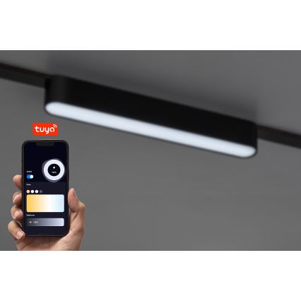 Rabalux - LED loftlampe dæmpbar til 1-faset skinnesystem LED/12W/24V 2700-5500K Wi-Fi Tuya 22 cm sort