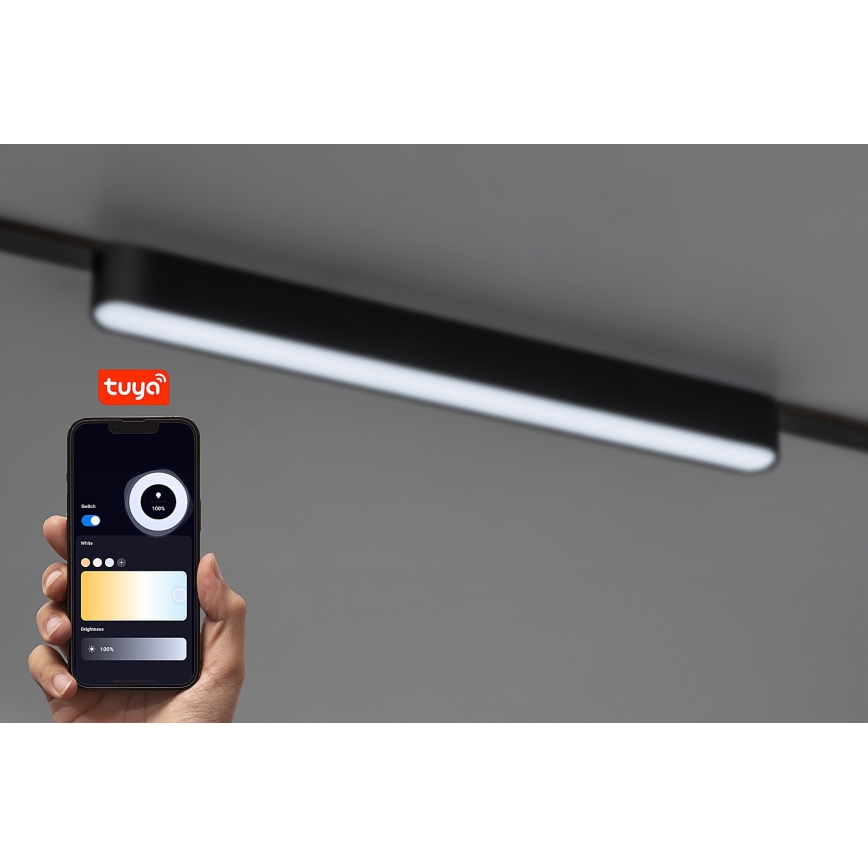 Rabalux - LED loftlampe dæmpbar til 1-faset skinnesystem LED/16W/24V 2700-5500K Wi-Fi Tuya 33 cm sort