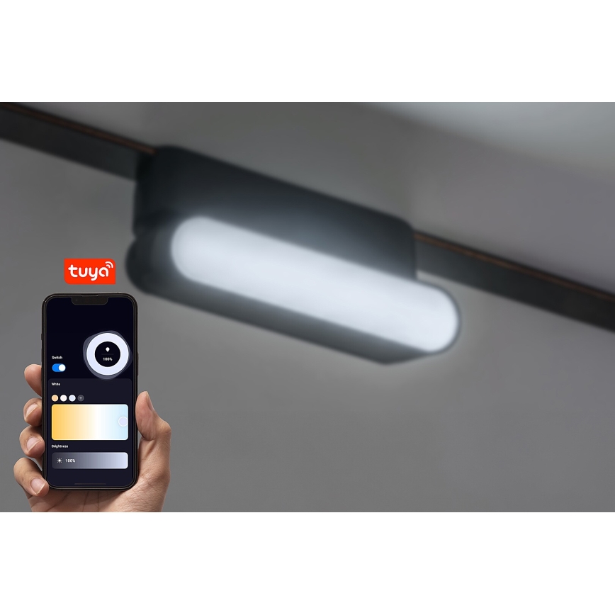 Rabalux - LED loftlampe dæmpbar til 1-faset skinnesystem LED/4W/24V 2700-5500K Wi-Fi Tuya 11,5 cm sort