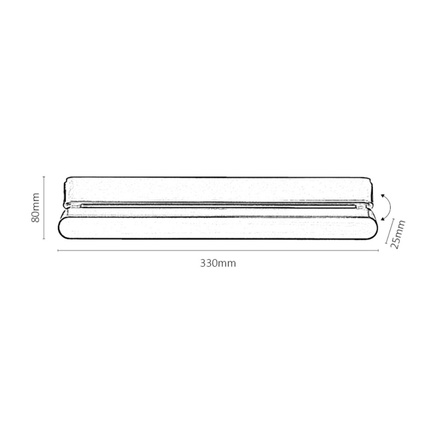 Rabalux - LED loftlampe dæmpbar til 1-faset skinnesystem LED/13W/24V 2700-5500K Wi-Fi Tuya 33 cm sort