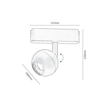 Rabalux - LED spotlampe dæmpbar til 1-faset skinnesystem LED/5W/24V 2700-5500K Wi-Fi Tuya sort