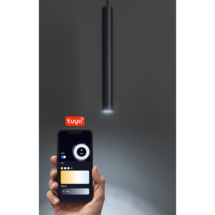 Rabalux - LED pendel dæmpbar til 1-faset skinnesystem LED/5W/24V 2700-5500K Wi-Fi Tuya sort