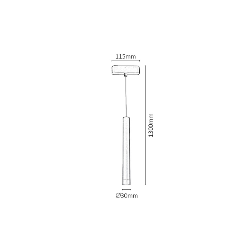 Rabalux - LED pendel dæmpbar til 1-faset skinnesystem LED/5W/24V 2700-5500K Wi-Fi Tuya sort