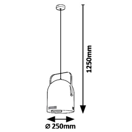 Rabalux 7016 - Lysekrone i en snor MINUET 1xE14/40W/230V