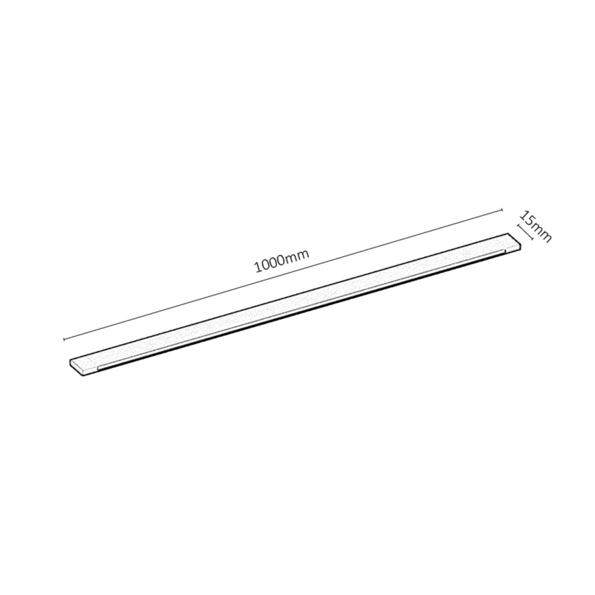 Rabalux - Skinnesystem 1-faset 1 m + 2x end stik sort