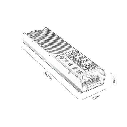 Rabalux - indbygget power levere til lamper in skinnesystem 200W/230V