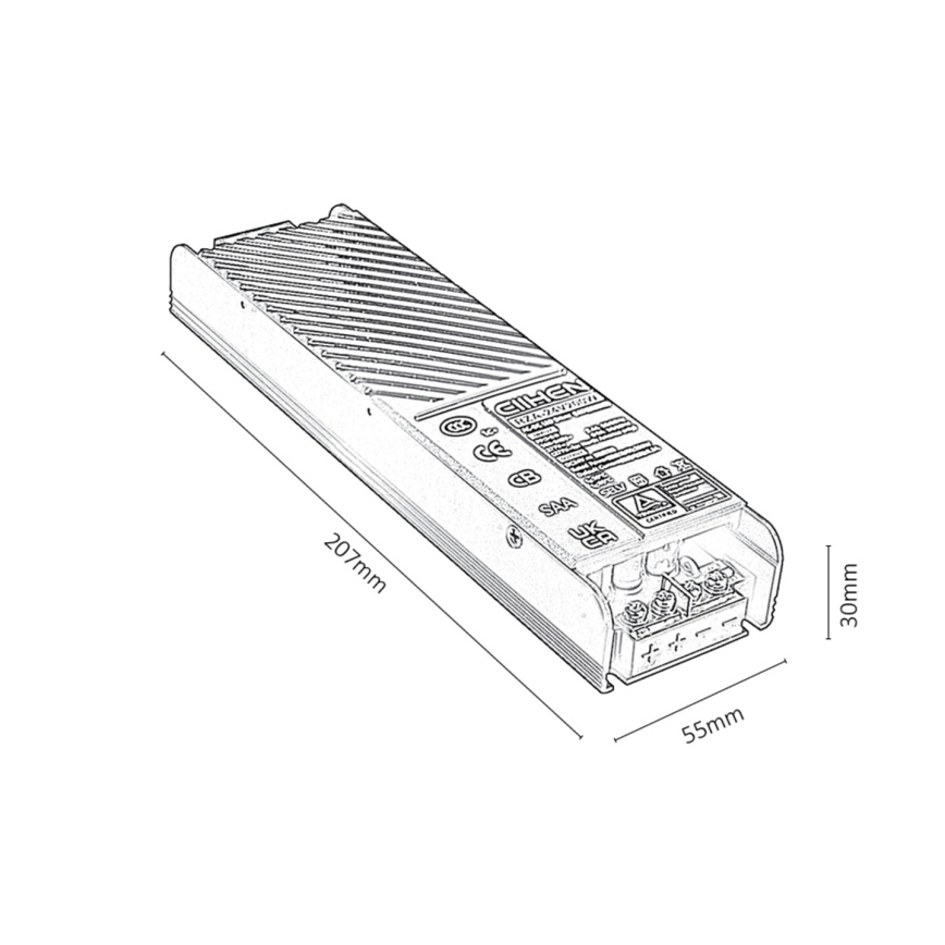 Rabalux - indbygget power levere til lamper in skinnesystem 200W/230V