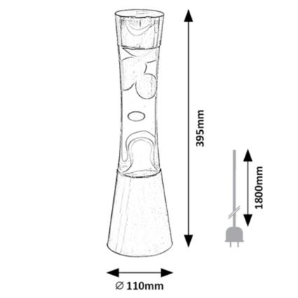 Rabalux  - Lavalampe MINKA 1xGY6,35/20W/230V flerfarvet