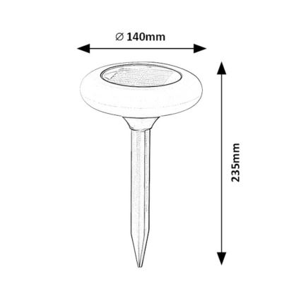 Rabalux - LED solcellelampe med RGB-farver LED/0,6W/3,7V IP65